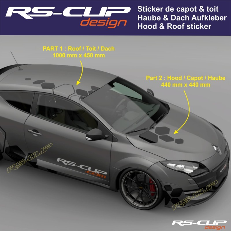 Sticker de coffre RSi RENAULT SPORT RS-CUP pour Clio Twingo Megane Captur