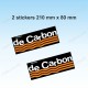 Lot de 2 stickers DE CARBON pour ALPINE RENAULT et Renault Gordini