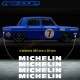 4 MICHELIN vintage sticker decal RENAULT GORDINI