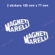 2 sticker MAGNETI MARELLI Vintage RENAULT GORDINI pour R8 R12 et ALPINE