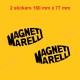 2 sticker MAGNETI MARELLI Vintage RENAULT GORDINI pour R8 R12 et ALPINE