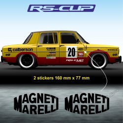 2 MAGNETI MARELLI  vintage sticker decal RENAULT GORDINI