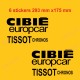 6 Cibié Europcar Tissot  vintage sticker decal RENAULT GORDINI