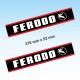 Lot de 2 stickers FERODO 28 cm pour ALPINE RENAULT et Renault Gordini