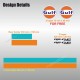 GULF STYLE stripe decals kit for ALPINE A110 A110S PURE LEGEND