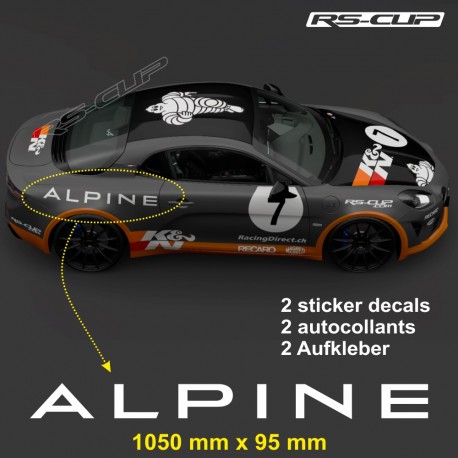 2  Aufkleber ALPINE 105 cm für A110