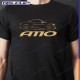 Männer T-Shirt ALPINE A110 PURE LEGENDE PREMIERE EDITION schwartz und golden