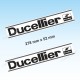 Lot de 2 stickers DUCELLIER 28 cm pour ALPINE RENAULT et Renault Gordini