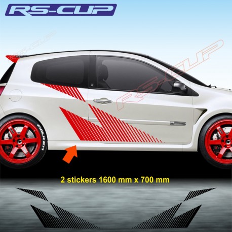 MEGANE TROPHY R style Seitenstreifen Aufkleber für RENAULT CLIO 3 RS