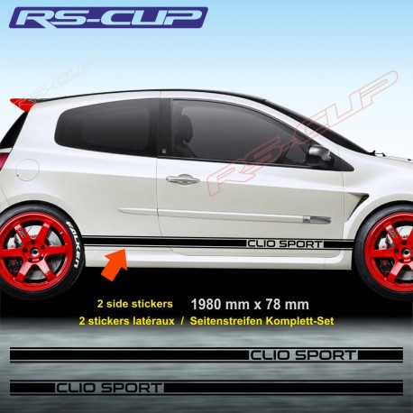 CLIO SPORT Seitenstreifen Aufkleber RENAULT CLIO 3 RS