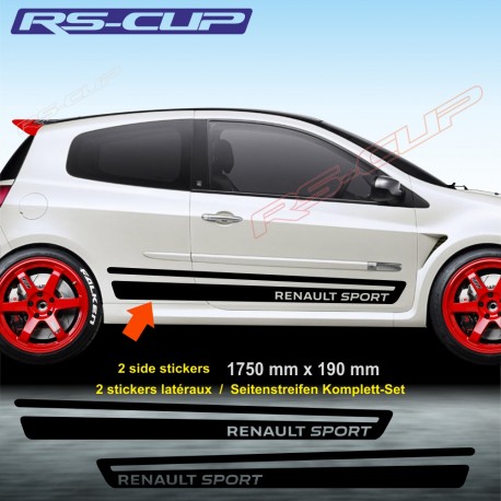 TRACKDAY Seitenstreifen Aufkleber RENAULT CLIO 3 RS