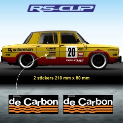 Lot de 2 stickers DE CARBON pour ALPINE RENAULT et Renault Gordini