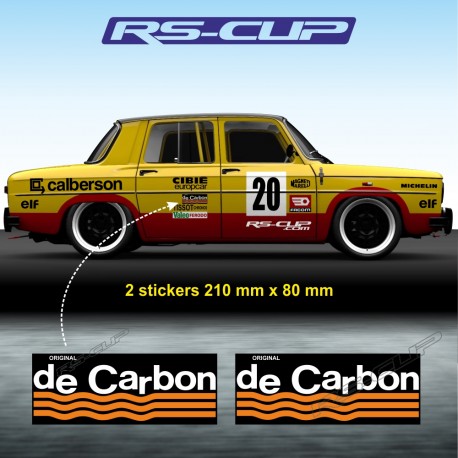 2 sticker decals DE CARBON for ALPINE RENAULT