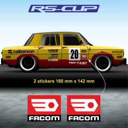 Lot de 2 stickers FACOM pour ALPINE RENAULT et Renault Gordini