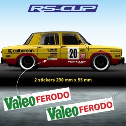 Lot de 2 stickers VALEO FORODO pour ALPINE RENAULT et Renault Gordini