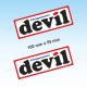 Lot de 2 stickers DEVIL 16 cm pour ALPINE RENAULT et Renault Gordini