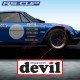 2 sticker decals DEVIL 16 cm for ALPINE RENAULT