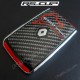 Sticker for 4 buttons Key RENAULT SPORT CARBON look and grey RS-CUP logo
