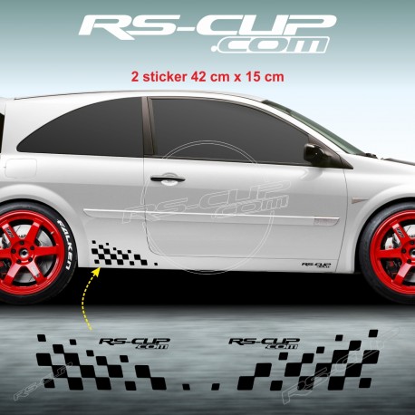 RACING CHEQUERED FLAG decals for Renault MEGANE 2 RS
