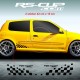 RACING CHEQUERED FLAG decals for Renault CLIO 2 RS