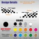 RACING CHEQUERED FLAG decals for Renault CLIO 2 RS