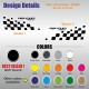 Kit 2 stickers damier RACING pour Renault CLIO 2 RS