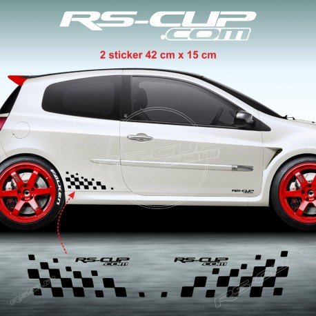 RACING CHEQUERED FLAG decals for Renault CLIO 2 RS