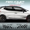 RACING FLAG Seitenstreifen Aufkleber für RENAULT CLIO 4 RS