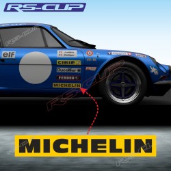 2 sticker decals MICHELIN for ALPINE RENAULT