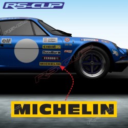 Lot de 2 stickers MICHELIN pour ALPINE RENAULT et Renault Gordini
