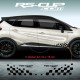 RACING FLAG Seitenstreifen Aufkleber für RENAULT CAPTUR