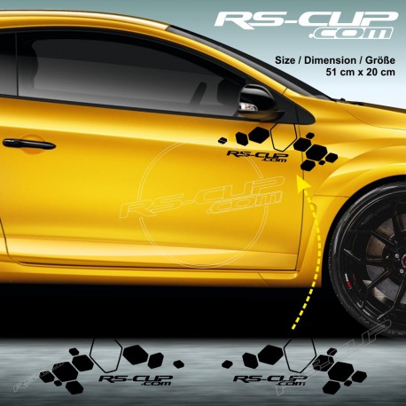 Kit 2 stickers DIAMOND RACING pour Renault MEGANE 4 RS