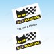 2 sticker decals S.E.V. MARCHAL 13cm for ALPINE RENAULT