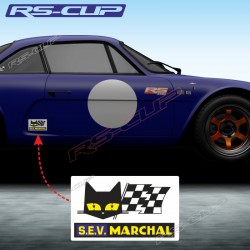 2 sticker decals S.E.V. MARCHAL 13cm for ALPINE RENAULT