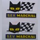 2 Aufkleber S.E.V. MARCHAL 9 cm  für ALPINE RENAULT