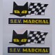 Lot de 2 stickers S.E.V. MARCHAL 9 cm pour ALPINE RENAULT et Renault Gordini