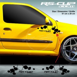 DIAMOND RACING Seitenstreifen Aufkleber für RENAULT CLIO 2 RS