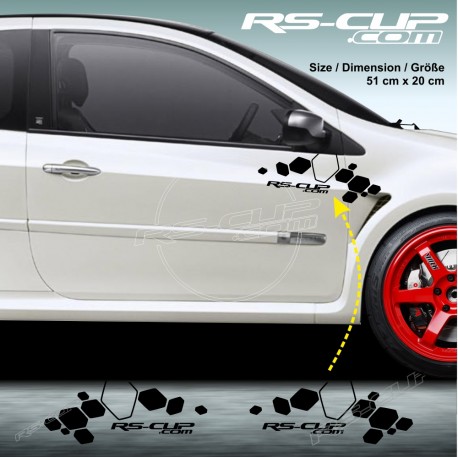 DIAMOND RACING Seitenstreifen Aufkleber für RENAULT CLIO 3 RS