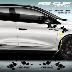 DIAMOND RACING Seitenstreifen Aufkleber für RENAULT CLIO 3 RS