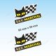 2 sticker decals S.E.V. MARCHAL 9 cm for ALPINE RENAULT