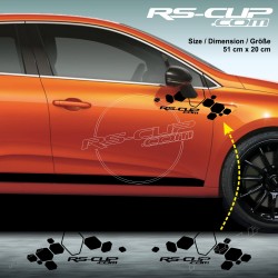 DIAMOND RACING Seitenstreifen Aufkleber für RENAULT CLIO 3 RS