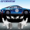 6 Aufkleber BIBENDUM MICHELIN für ALPINE RENAULT