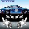 6 Aufkleber BIBENDUM MICHELIN für ALPINE RENAULT