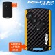 Sticker for 4 buttons Key RENAULT SPORT CARBON look and yellow stripes