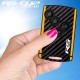 Sticker for 4 buttons Key RENAULT SPORT CARBON look and yellow stripes