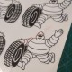 6 sticker decals BIBENDUM MICHELIN for ALPINE RENAULT