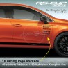 CLIO 5 Sticker racing pack 10 logo RENAULT SPORT MICHELIN RS-CUP ELF RACING DIRECT