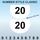 2 race number plate decal TYPE 1 with CLASSIC NUMBER for ALPINE RENAULT