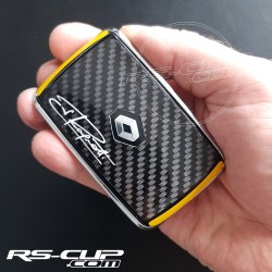 Sticker carte RENAULT SPORT RS carbon jaune Megane 4 RS coque clé 0027J