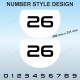 2 race number plate decal TYPE 1 with DESIGN NUMBER for ALPINE RENAULT